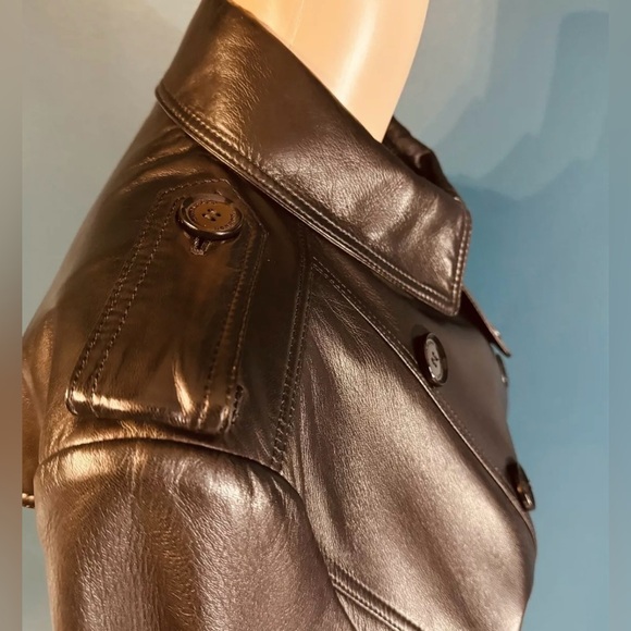 Burberry Leather Trench Coat US10 - Picture 11 of 15